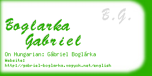 boglarka gabriel business card