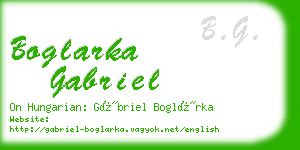boglarka gabriel business card